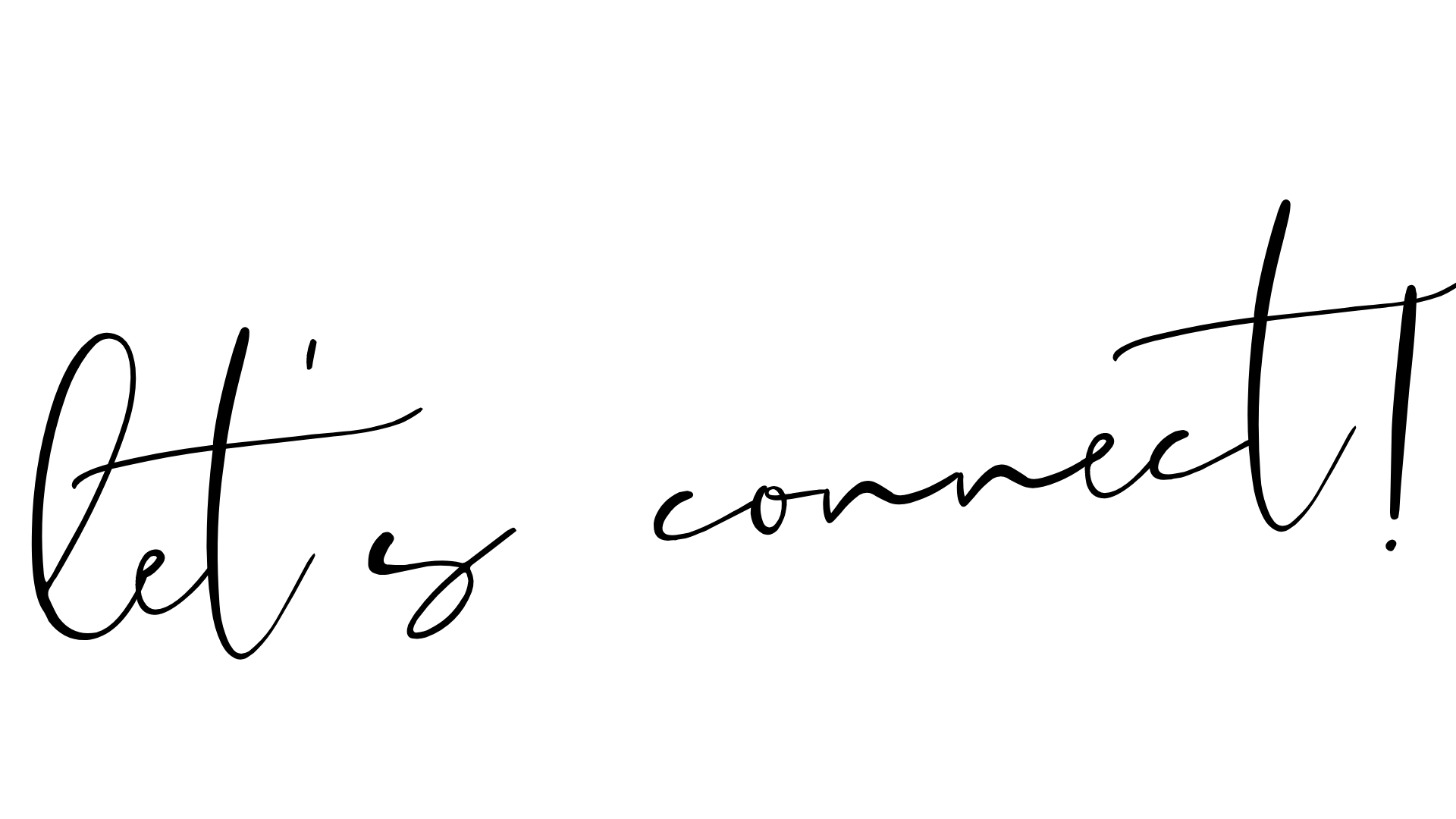 let's connect in script font for Intoto Recruiting